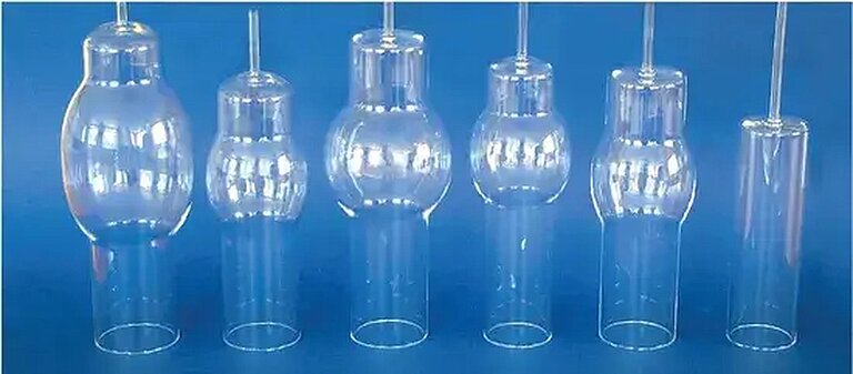 Quarzglas für Kurzbogenstrahler Gasentladungslampen Kurzbogenstrahler Gasentladungslampen aus Quarzglas