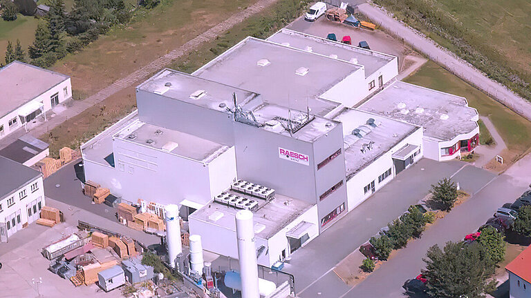 Raesch Quarz (Germany) GmbH Luftaufnahme des Firmensitzes der Raesch Quarz (Germany) GmbH in Ilmenau