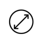 Icon - Kreis mit inneliegendem Maßpfeil