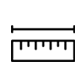 Icon - Lineal mit Streckensymbol darüber