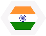 Vertriebspartner in Indien Flagge von Indien
